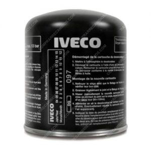 Filtro secador de frenos original Iveco para mantenimiento y reparación de camiones.