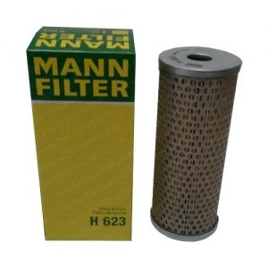 Filtro de aceite MANN-FILTER H 623 para camiones y vehículos comerciales.