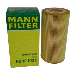 Filtro de aceite Mann Filter HU 12103 X para camiones y vehículos comerciales.