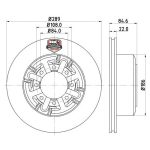 Disco freno delantero 289 mm 8 taladros Bosch 0986478886 Daily 1999 al 2019 - Imagen 2