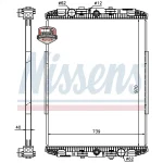 Radiador agua 970x790 mm Nissens 614190 DAF F95 1987 al 1997 - Imagen 2