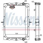 Radiador agua 750x530 mm Nissens 61444A DAF CF LF 2001 al 2013 - Imagen 2