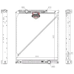Radiador agua 902x808 mm Nissens 62653A Mercedes Actros 1996 al 2003 - Imagen 2