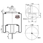 Fuelle suspension eje Sabo trasero anterior derecho SA520299CP Iveco EuroTech EuroStar Stralis - Imagen 2