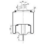 Fuelle suspension eje Sabo trasero anterior izquierdo SA520298CP EuroTech EuroStar Stralis - Imagen 2