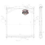 Radiador agua 900x860 mm Mahle CR1556000P Volvo FH FM 1993 al 2013 - Imagen 2