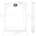 Radiador agua 940x734 mm Mahle CR1557000P Volvo FM FMX - Imagen 2