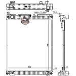 Radiador agua 705x635 mm Mahle CR784000P MAN TGL TGM - Imagen 2