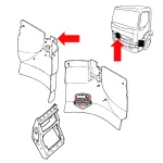 Guardabarros delantero protector estribo derecho GPC11349 Renault Premium 2006 al 2013 - Imagen 2