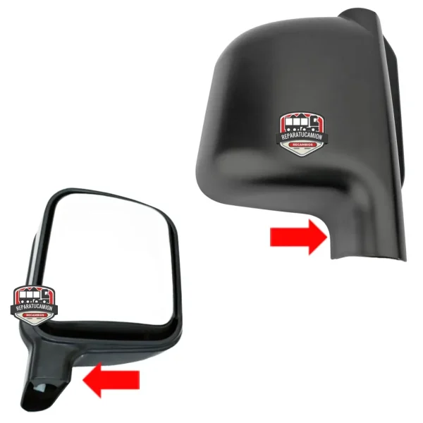 Retrovisor auxiliar manual calefactado derecho negro con cuello GPC12727 Renault Premium 2006 al 2013 - Imagen 1