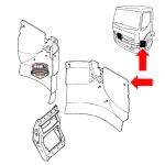 Guardabarros delantero protector estribo izquierdo GPC12752 Renault Premium 1996 al 2006 - Imagen 2