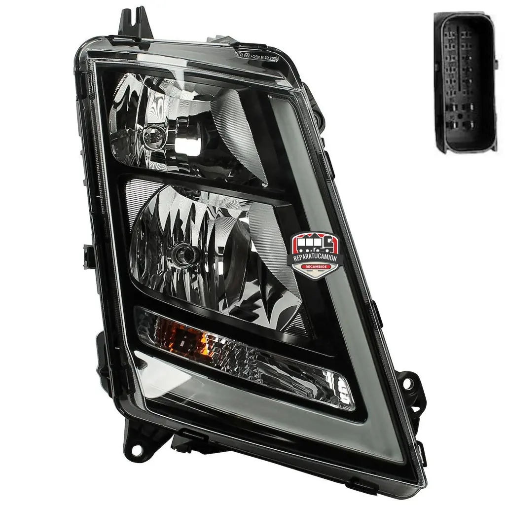 gpc15543 Faro delantero manual Xenon derecho negro con balastro GPC15543 Volvo FH FM 2013 al 2020 - Imagen 1