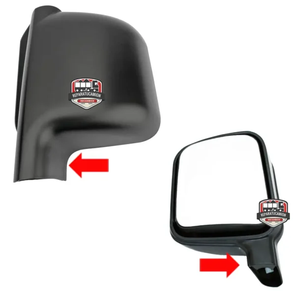 Retrovisor auxiliar electrico izquierdo negro con cuello GPC15647 Renault Premium 2006 al 2013 - Imagen 1