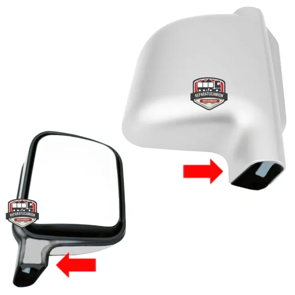 Retrovisor auxiliar manual calefactado derecho gris con cuello GPC15656 Renault Premium 2006 al 2013 - Imagen 1