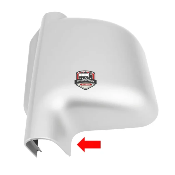 Tapa retrovisor auxiliar izquierdo gris con cuello GPC15659 Renault Premium 2006 al 2013 - Imagen 1