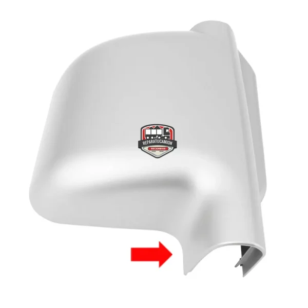 Tapa retrovisor auxiliar derecho gris con cuello GPC15660 Renault Premium 2006 al 2013 - Imagen 1