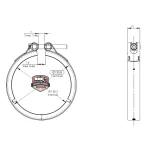 Abrazadera catalizador DPF 140 mm GPC2KL018 - Imagen 2