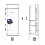 Porta extintor 12 kg homologado GPC50370 para seguridad vehicular.