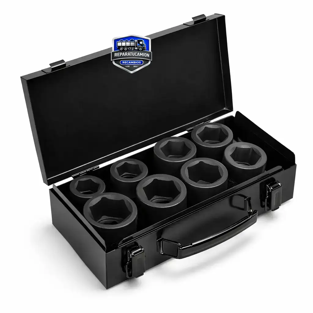 Vasos para tuercas GPC52348 en cromo-molibdeno, ideal para reparaciones de camiones.