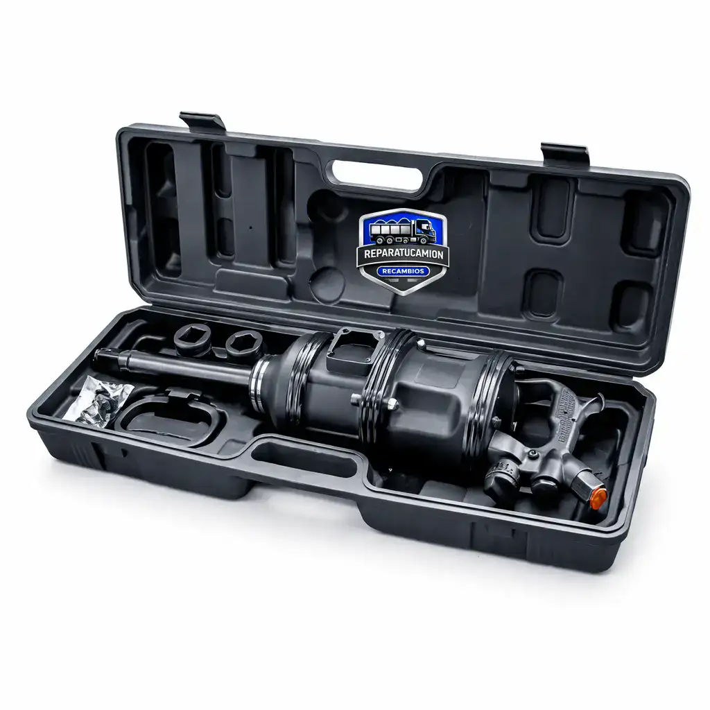 Impacto neumático de 1 pulgada y 3.260 Nm para reparaciones de camiones.