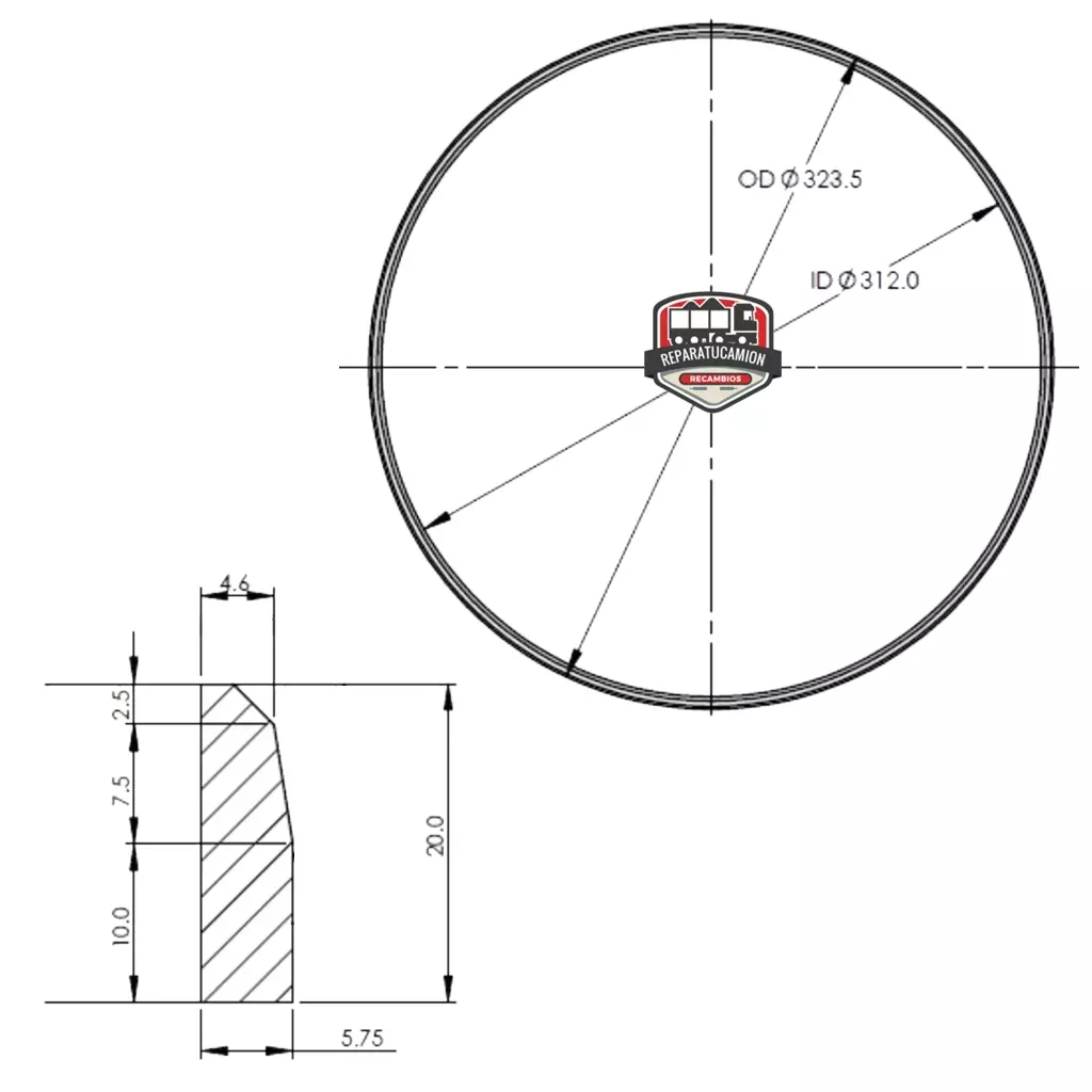 gpc6LL008b Junta filtro particulas DPF GPC6LL008 Euro 6 Scania - Imagen 2