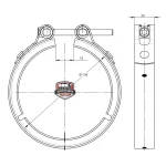 Abrazadera catalizador DPF 108 mm GPC70819 - Imagen 2