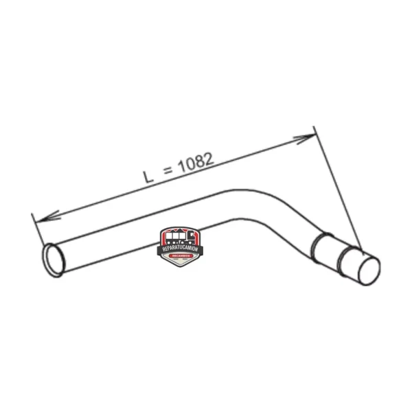Tubo escape GPC9066221 Renault Kerax 1997 al 2013